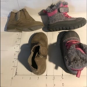 2 PAIR LITTLE GIRL BOOTS SIZE 6 GARANIMALS